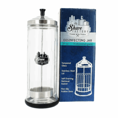 Der Desinfektionsbehälter von The Shave Factory - Glas 1000 ml Taucher