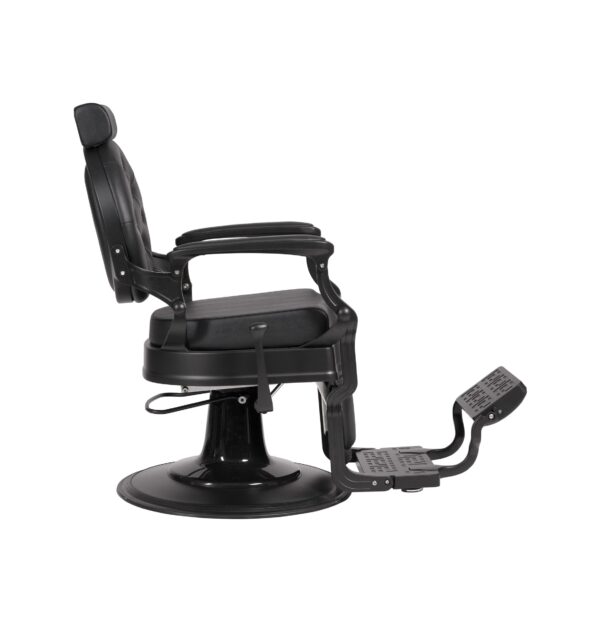 Barber Chair Chicago Black Zijkant