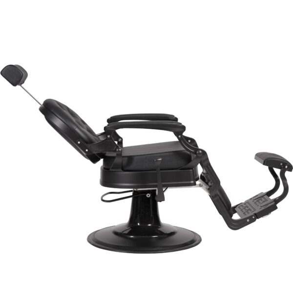 Barber Chair Chicago Black Zijkant Liggend