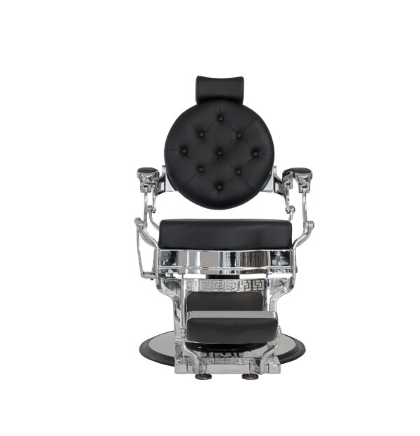 Barber Chair Texas Silver Black Front