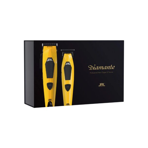 JRL Diamante Kit Yellow clipper en trimmer set met 8.200 RPM motor en Samsung batterij – Barberdepot
