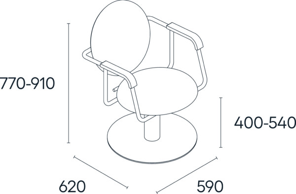 Citron Kappersstoel Dimensions