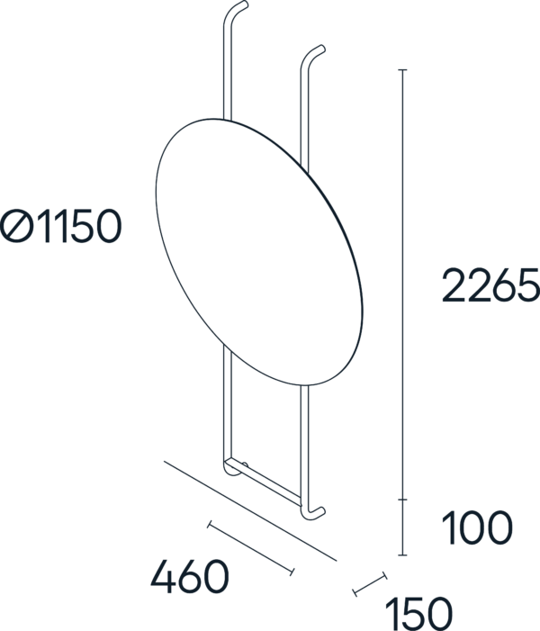 Lapis Spiegel Side Dimensions