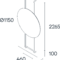 Lapis Spiegel Side Dimensions